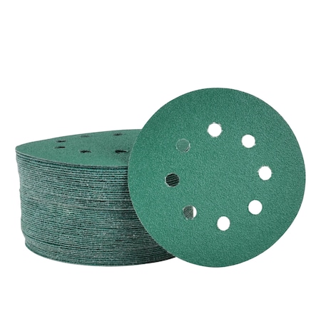 Legit Grit 5 inch Sand paper Disc, 8-Hole, 80 Grit, 50PK LG5-880-50
